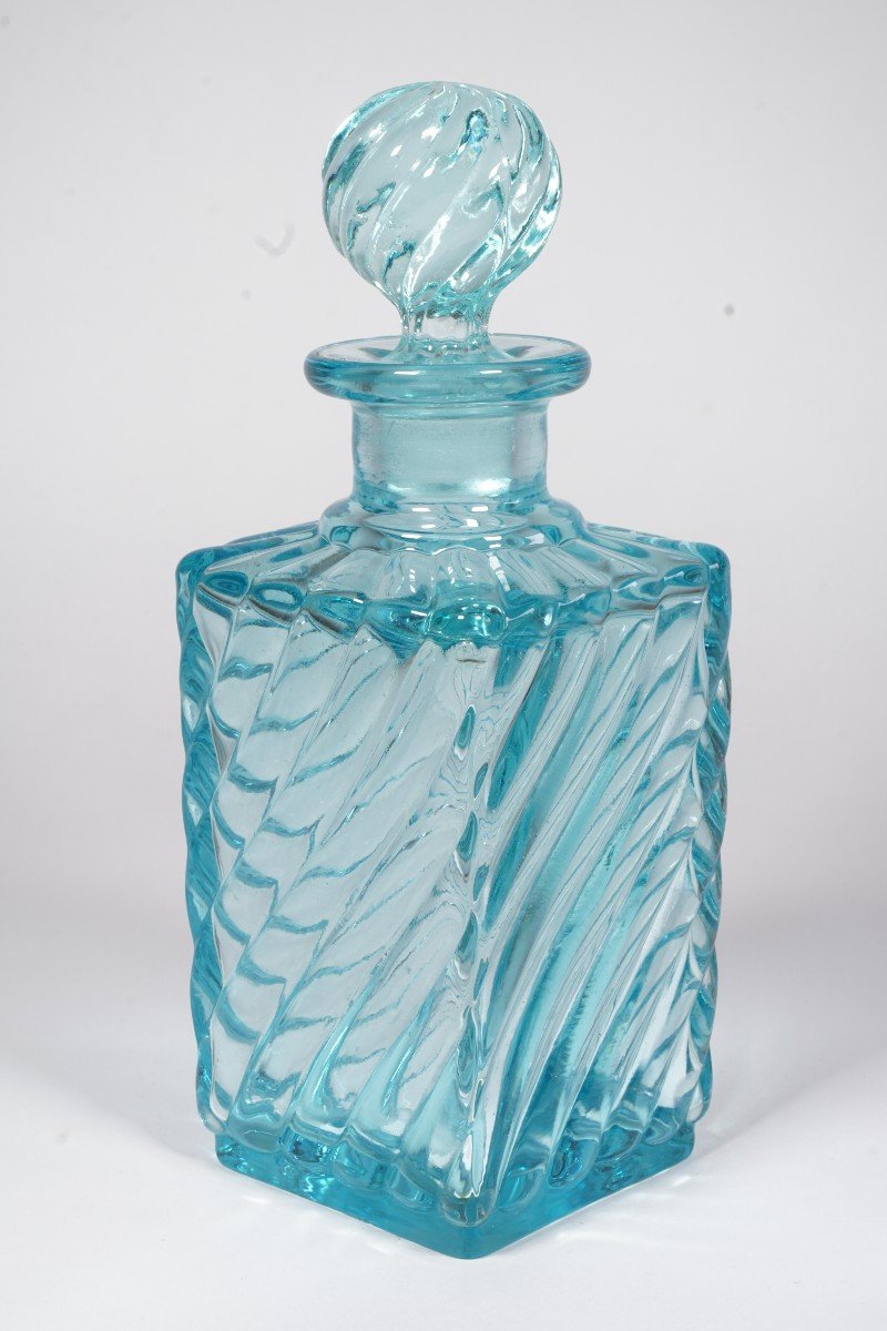 Toiletry, Perfume  Bottle, Baccarat Crystal Blue Bamboo 