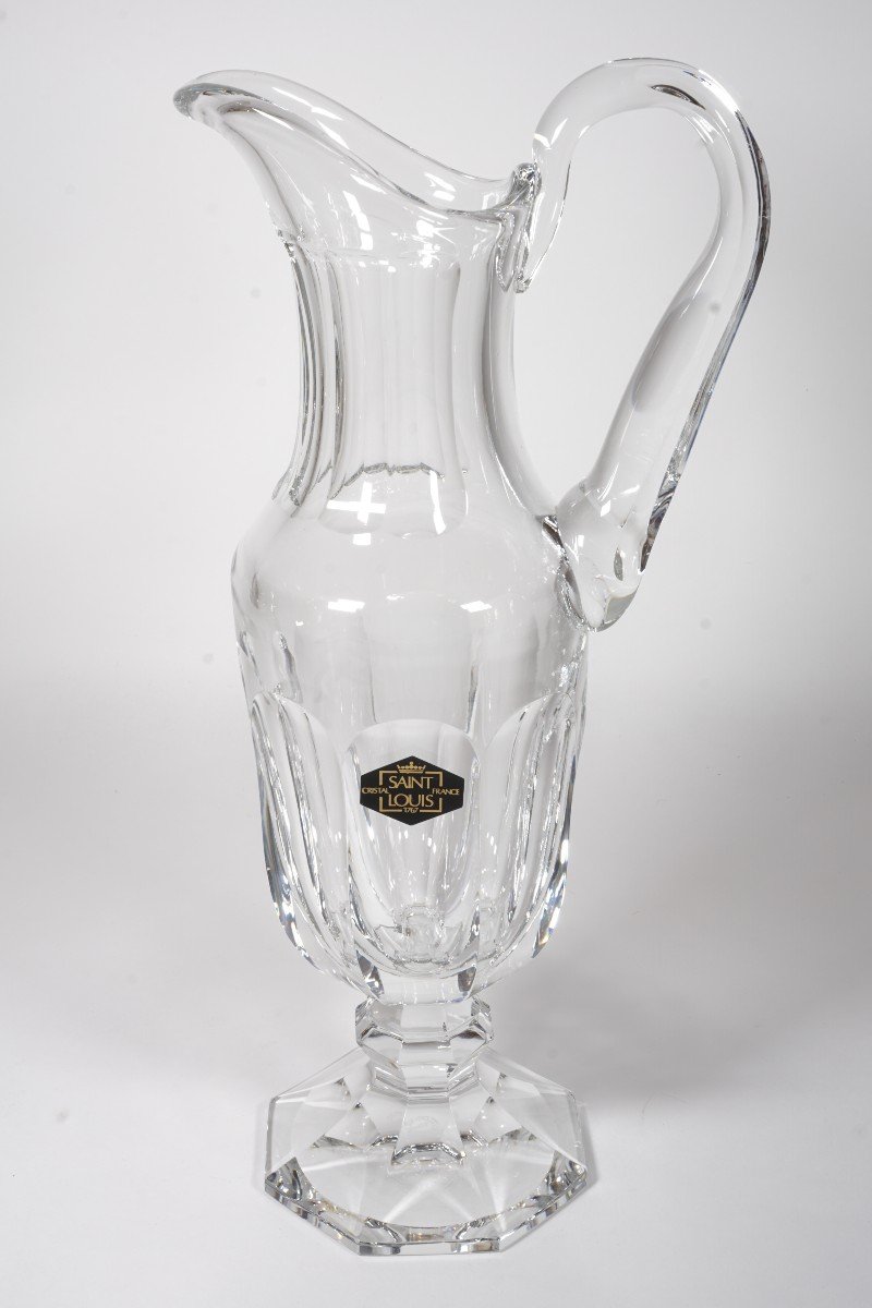 Broc à eau, Pichet, Aiguière Cristal Saint Louis Chambord