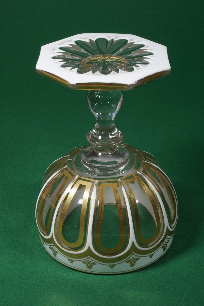 Charles X Opaline Crystal Overlay Glass-photo-3