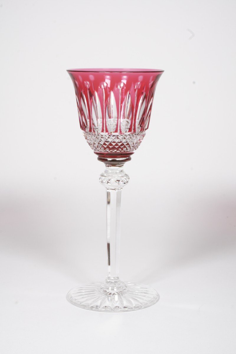 Verre à Porto Cristal Saint Louis Tommy Rouge-photo-3