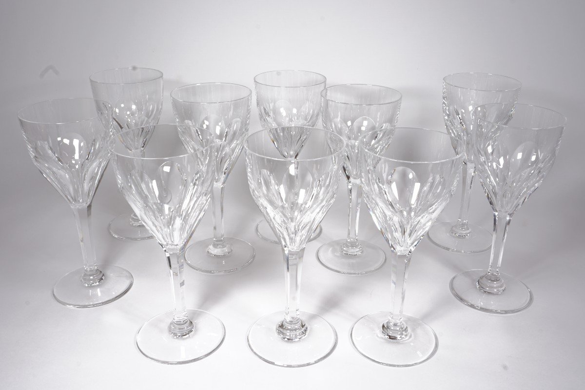 10 Saint Louis Bristol Crystal Water Glasses-photo-3