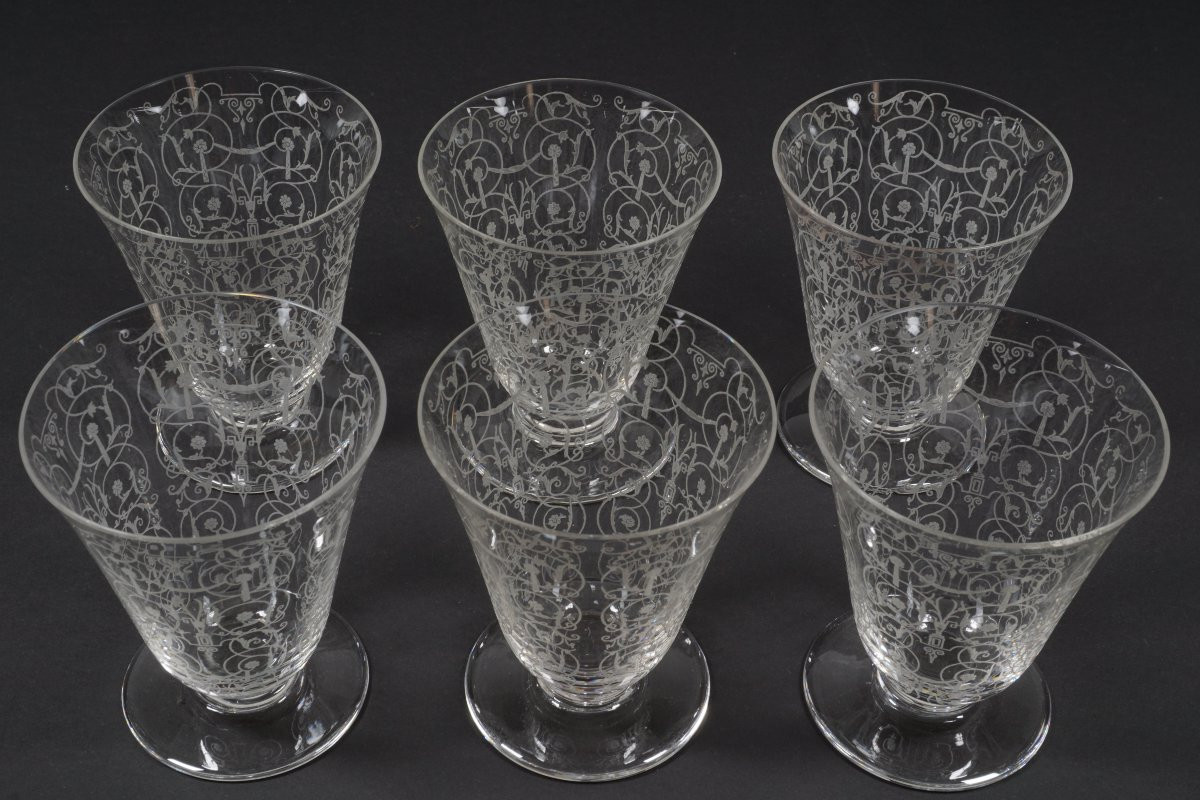 6 Verres N°4 Cristal Baccarat Michelangelo, Michelange-photo-1