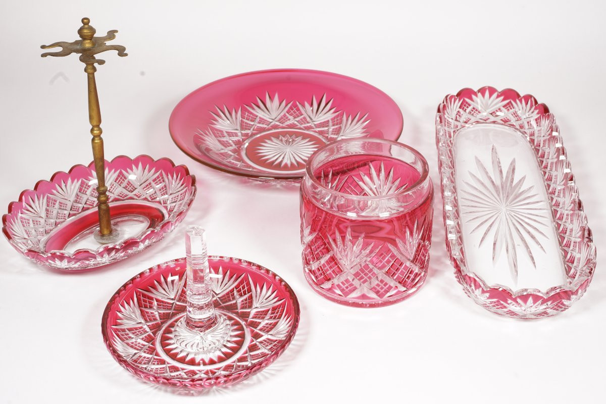 Garniture de toilette Cristal Baccarat rouge-photo-1