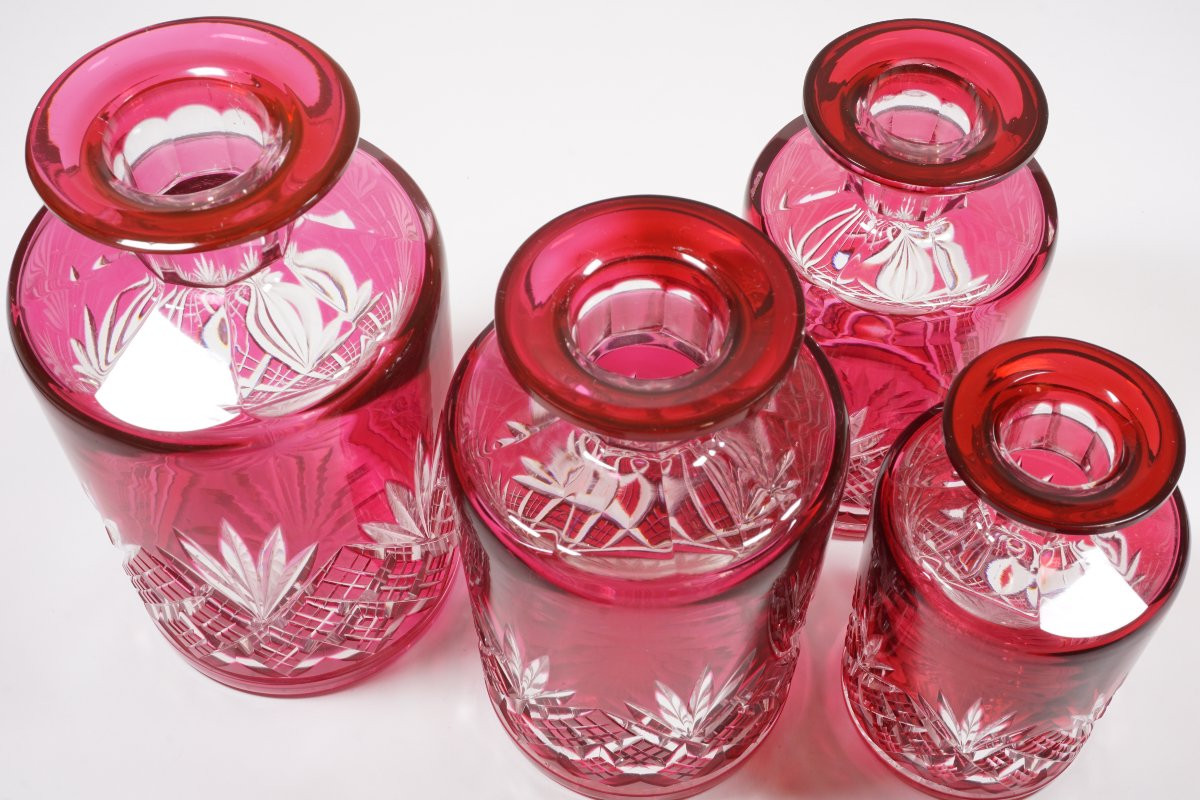 Garniture de toilette Cristal Baccarat rouge-photo-5