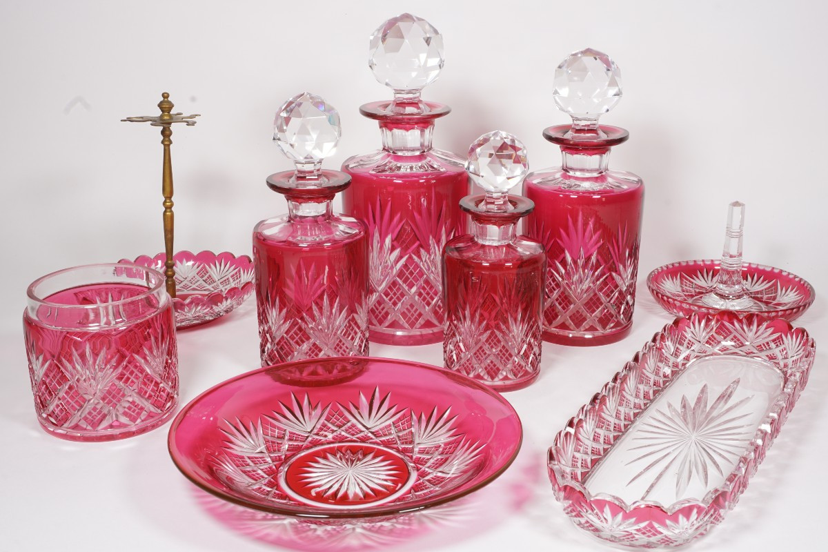 Garniture de toilette Cristal Baccarat rouge