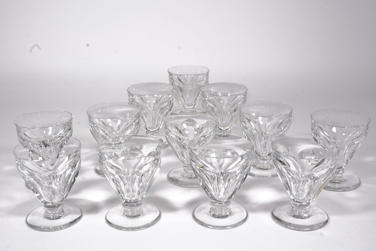 12 verres à liqueur cristal Baccarat Talleyrand Harcourt-photo-3