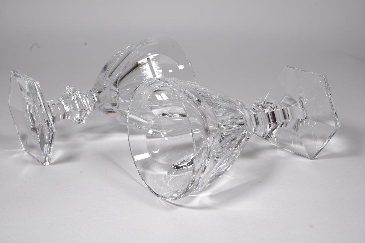2 verres à vin N°3 cristal Baccarat Harcourt-photo-4