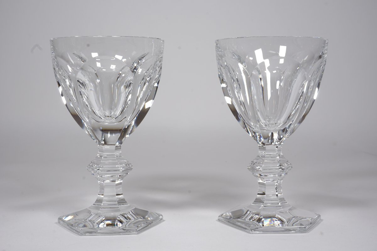 2 verres à vin N°3 cristal Baccarat Harcourt-photo-1