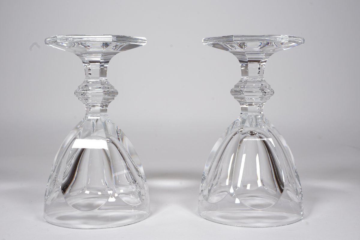 2 verres à vin N°3 cristal Baccarat Harcourt-photo-2