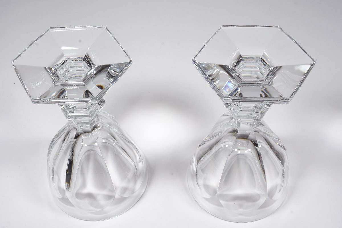 2 verres à vin N°3 cristal Baccarat Harcourt-photo-3