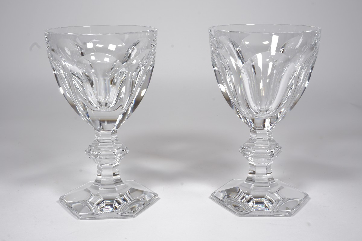 2 verres à vin N°3 cristal Baccarat Harcourt