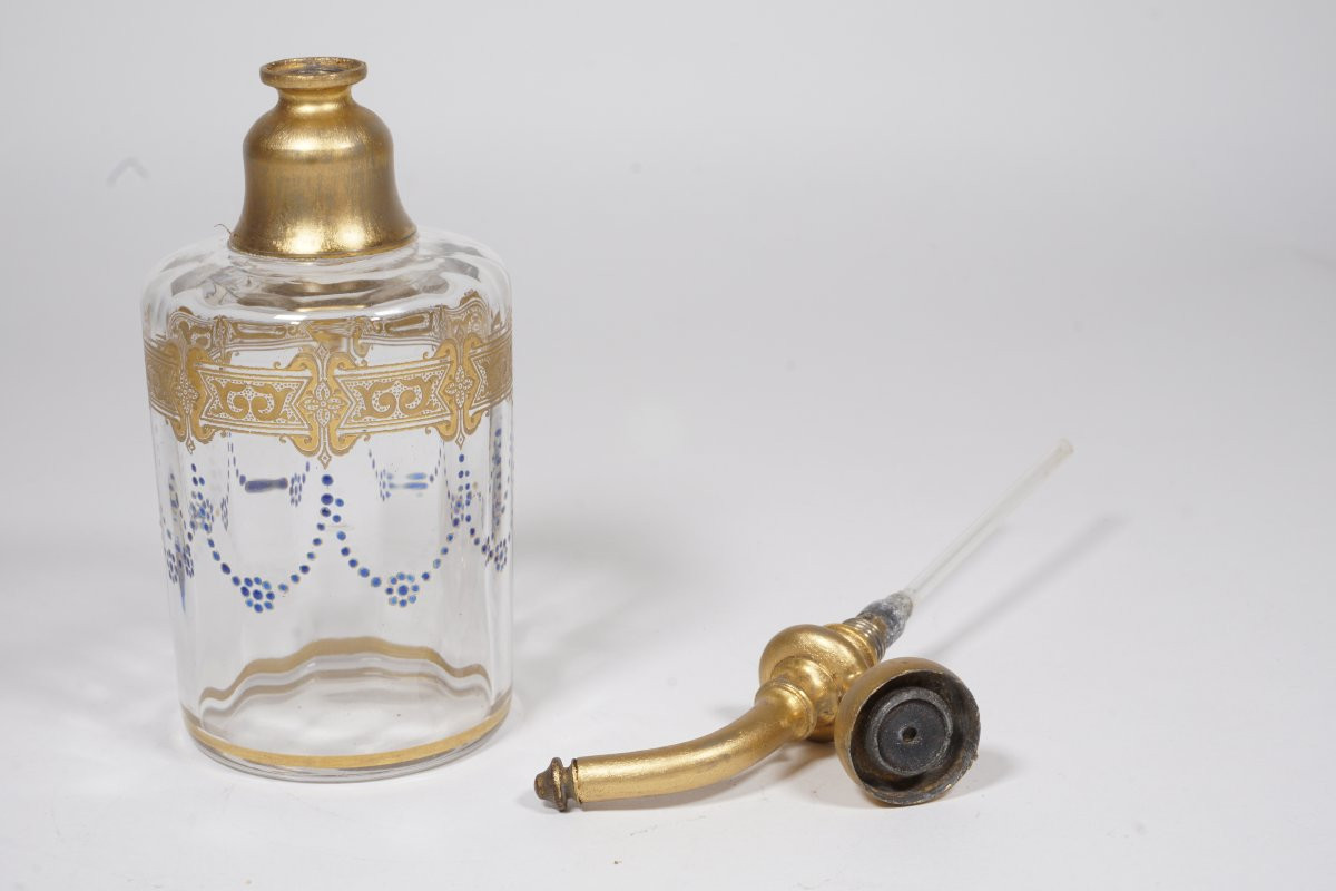 Garniture, ensemble de toilette, parfum, cristal Baccarat Georges Chevalier?-photo-3