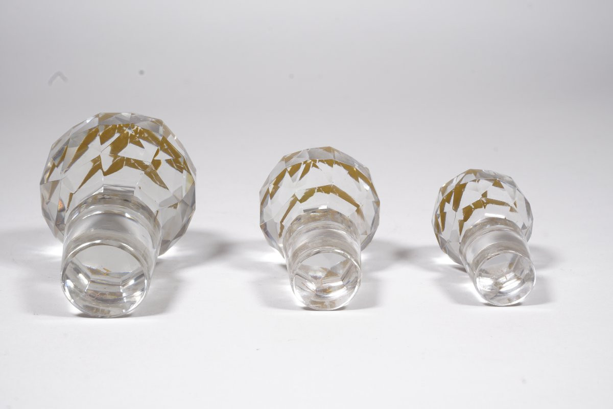 Garniture, ensemble de toilette, parfum, cristal Baccarat Georges Chevalier?-photo-6