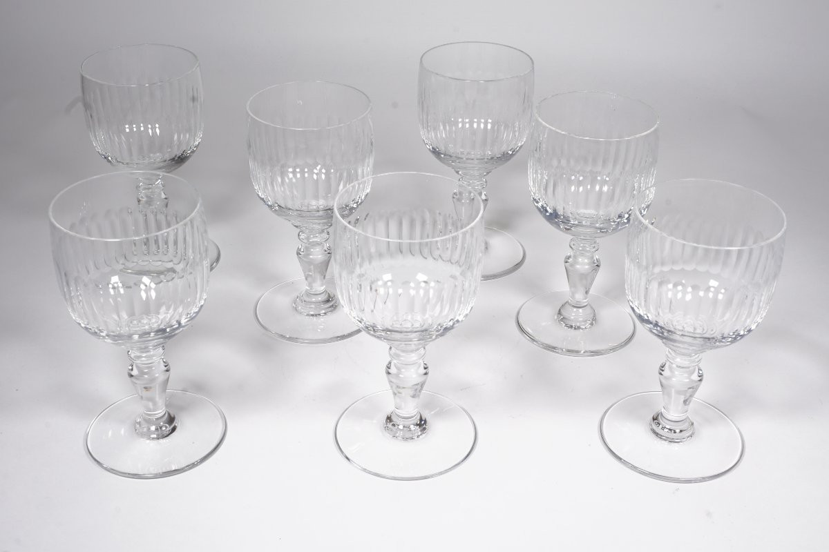 7 Baccarat Renaissance Crystal Wine Glasses No. 4-photo-1