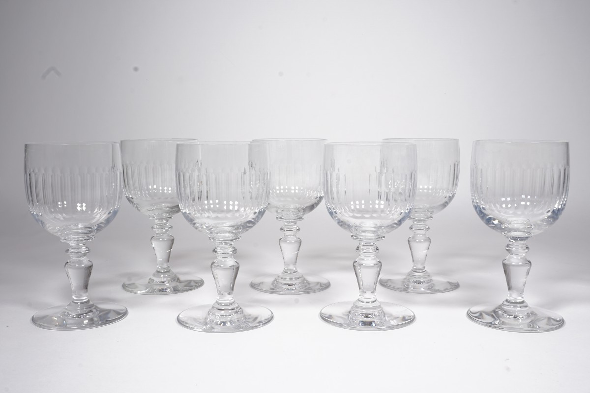 7 Baccarat Renaissance Crystal Wine Glasses No. 4