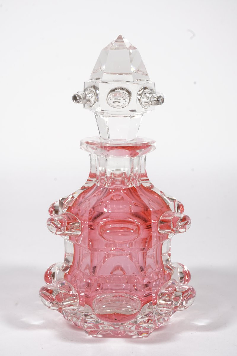 Flacon de toilette, parfum cristal Le Creusot?, Saint Louis?-photo-3