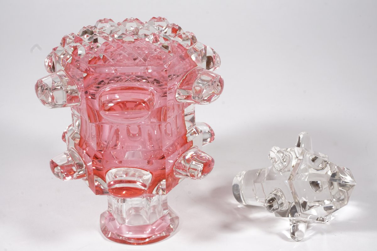 Flacon de toilette, parfum cristal Le Creusot?, Saint Louis?-photo-2