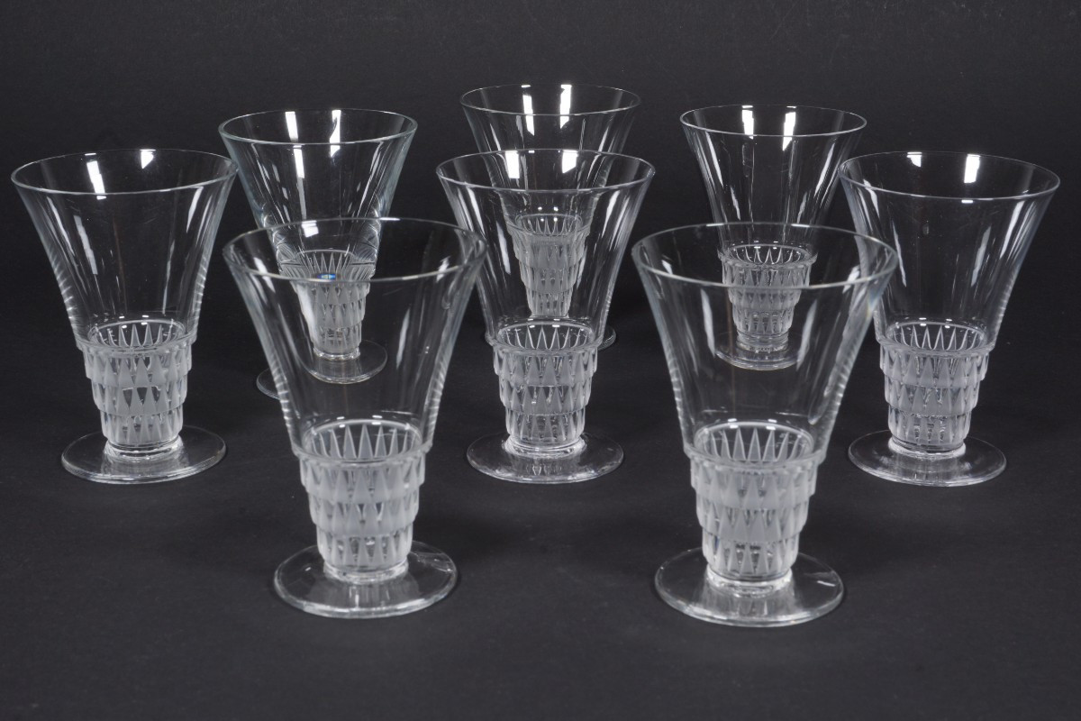 8 René Lalique Bourgueil Glasses
