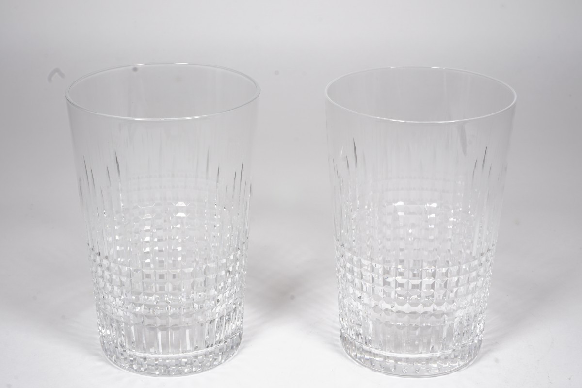 2 gobelets cristal Baccarat Nancy