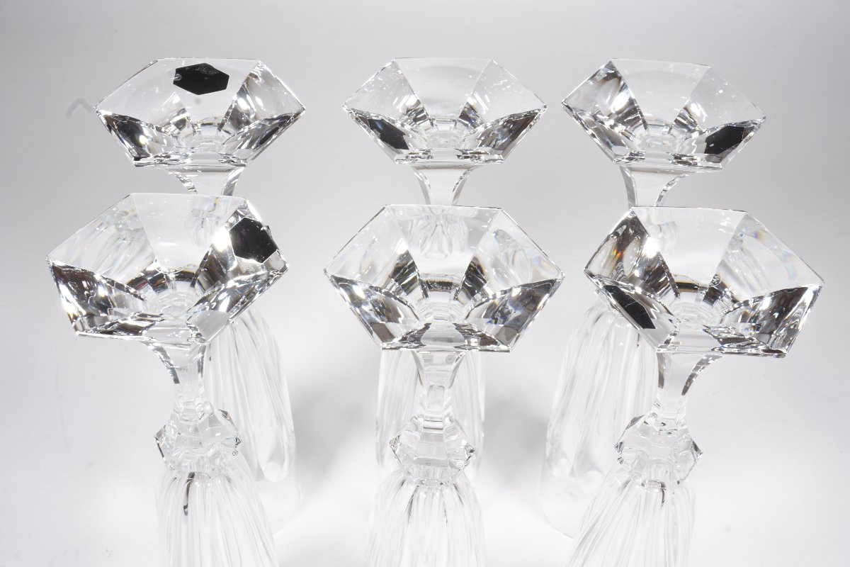 6 flutes à champagne cristal Saint Louis Chambord-photo-4