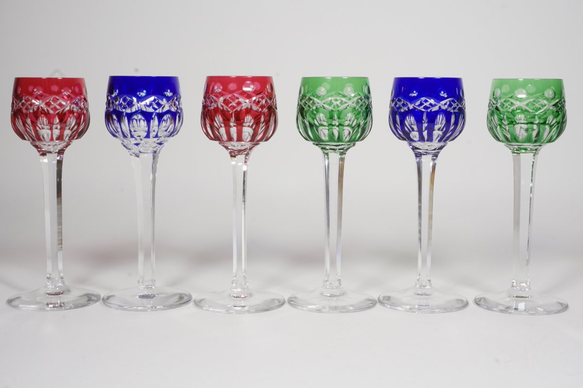 6 verres à liqueur cristal Saint Louis Traminer-photo-2