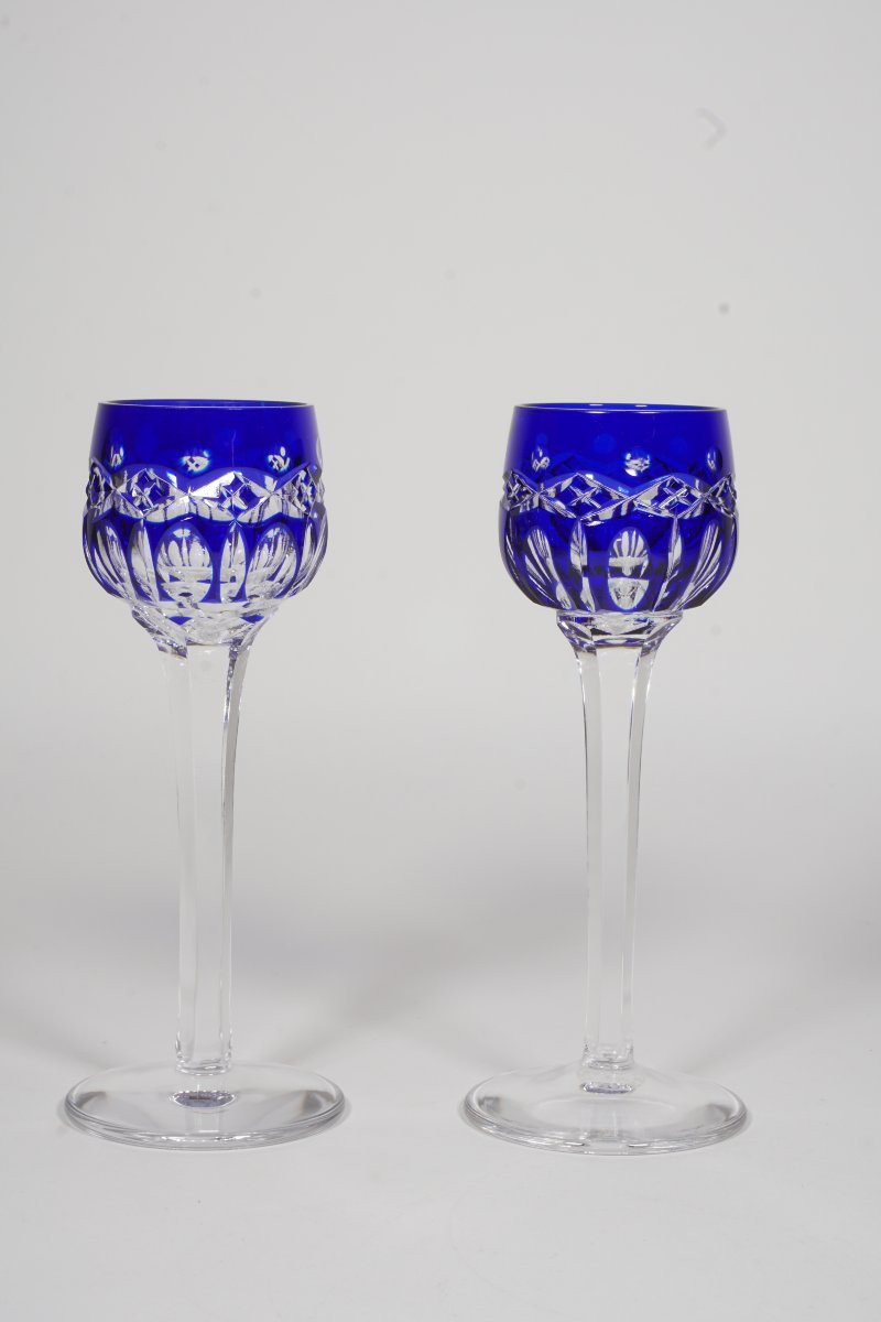 6 verres à liqueur cristal Saint Louis Traminer-photo-2