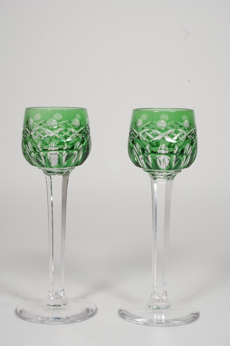 6 verres à liqueur cristal Saint Louis Traminer-photo-3