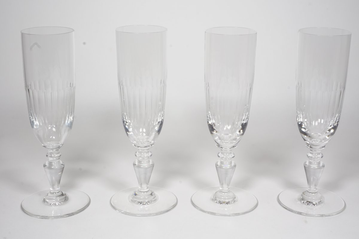 4 flutes à champagne cristal Baccarat Renaissance-photo-2
