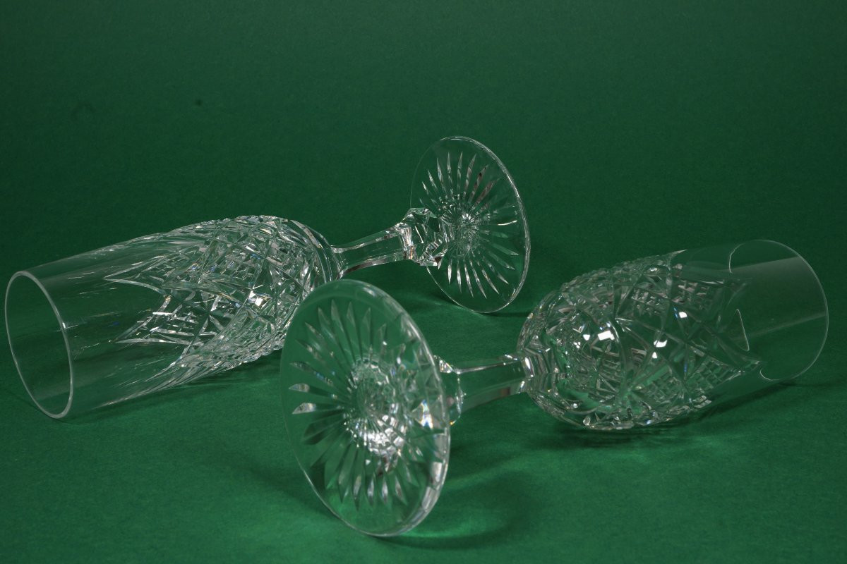 2 flutes à champagne cristal Baccarat Renaissance (10 disponibles)-photo-3