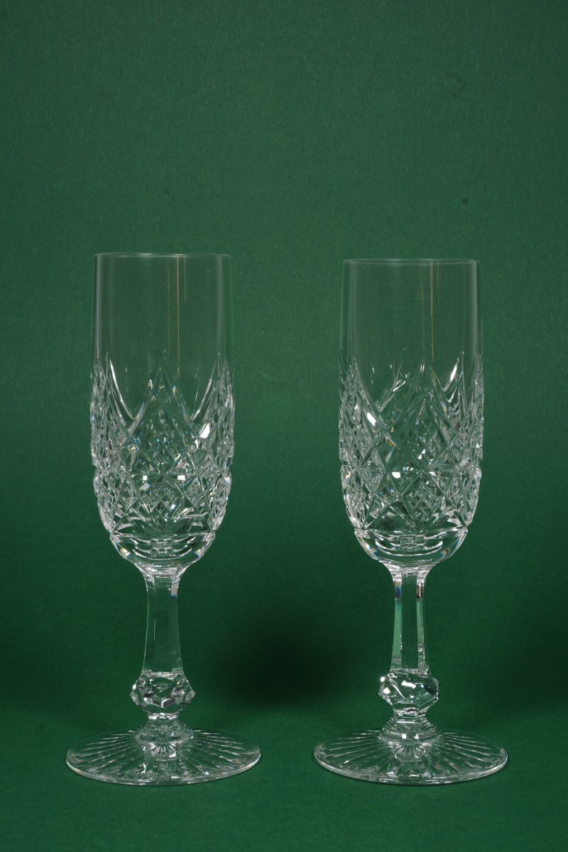 2 flutes à champagne cristal Baccarat Renaissance (10 disponibles)-photo-4
