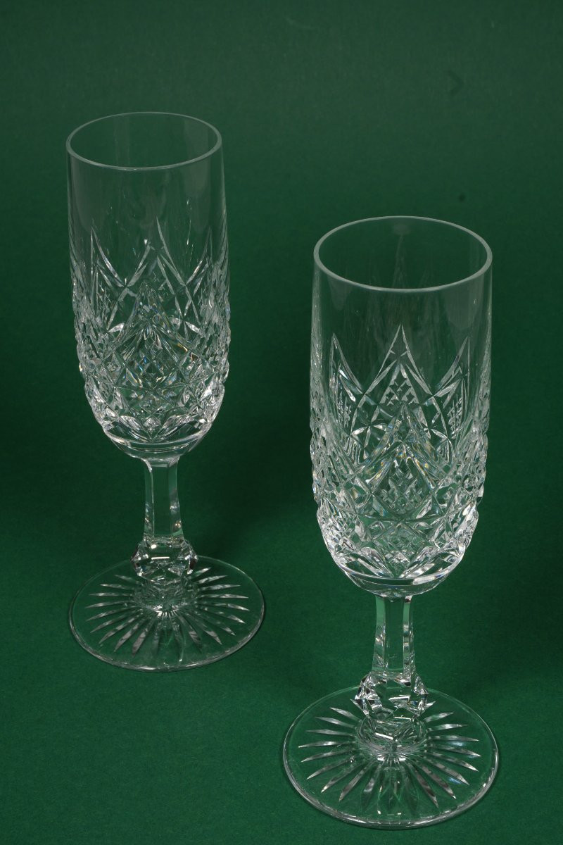 2 flutes à champagne cristal Baccarat Renaissance (10 disponibles)-photo-1
