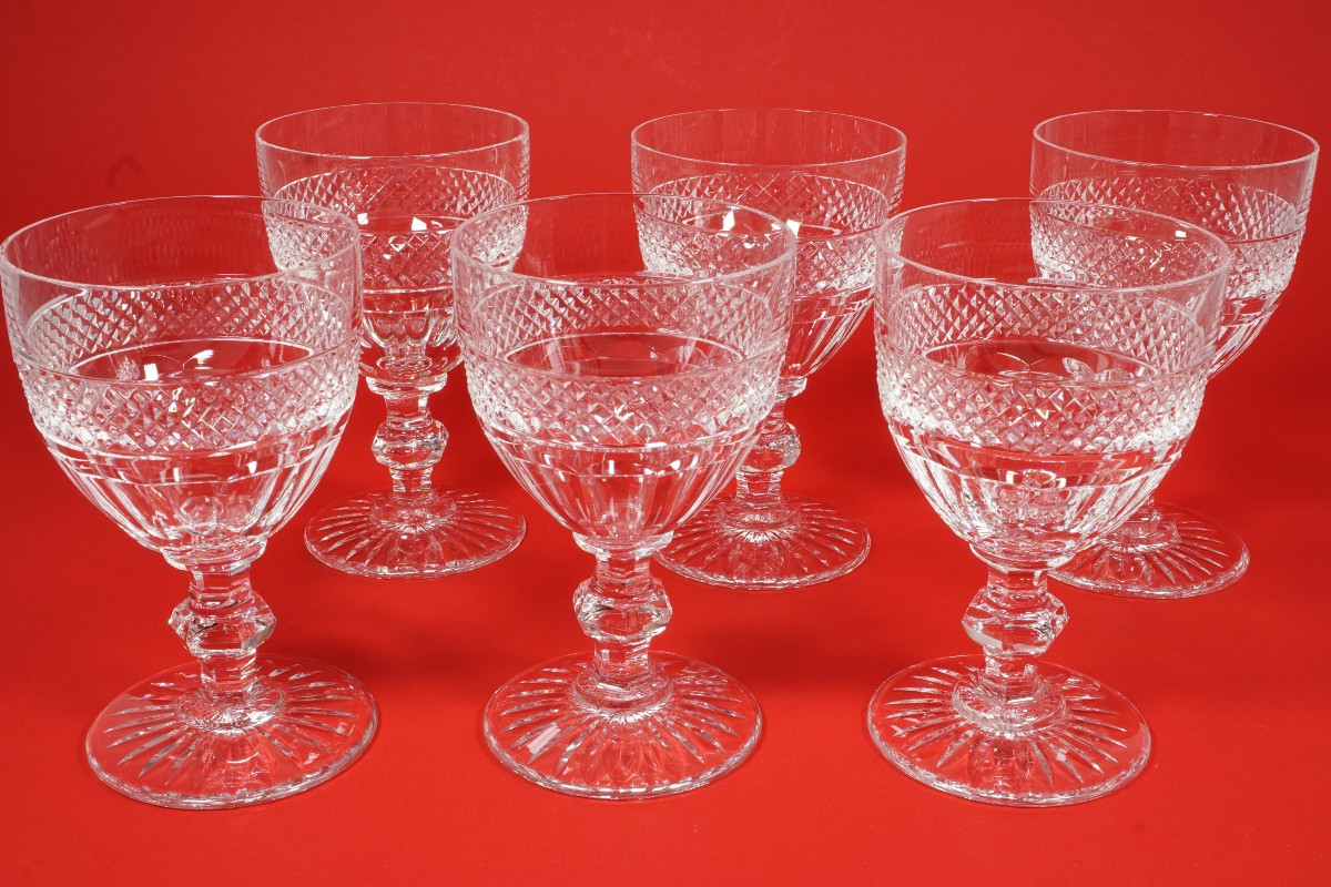 6 verres à eau N°2 cristal Saint Louis Trianon