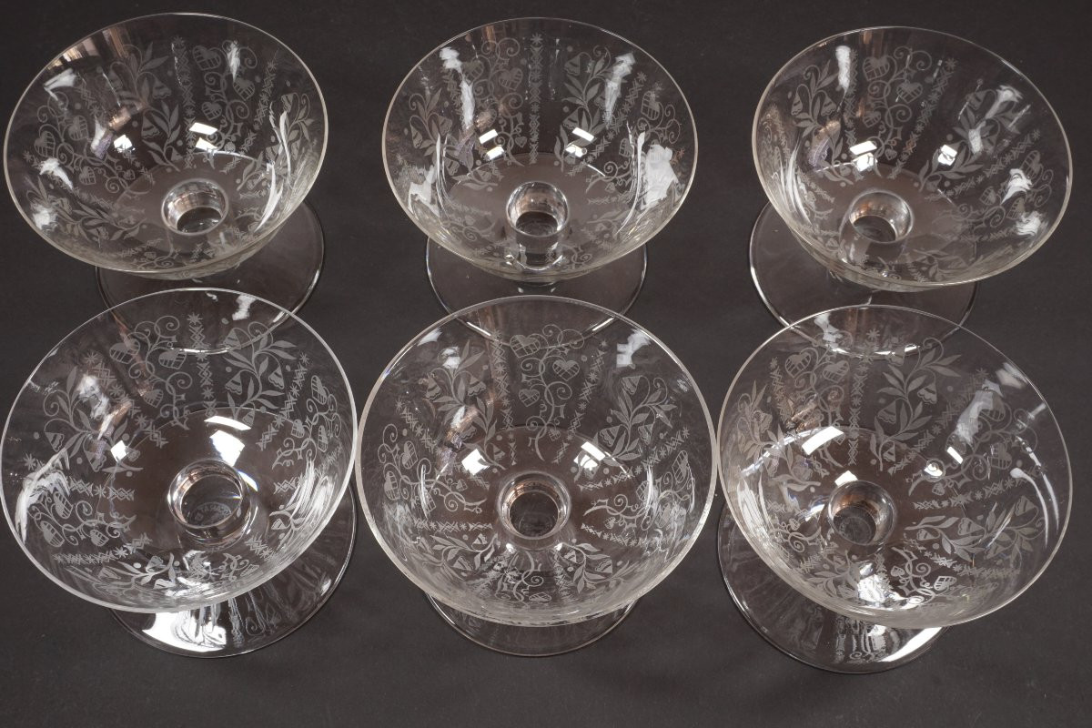 6 Baccarat Argentina Crystal Bowls-photo-2