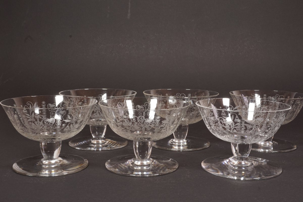 6 Baccarat Argentina Crystal Bowls-photo-4