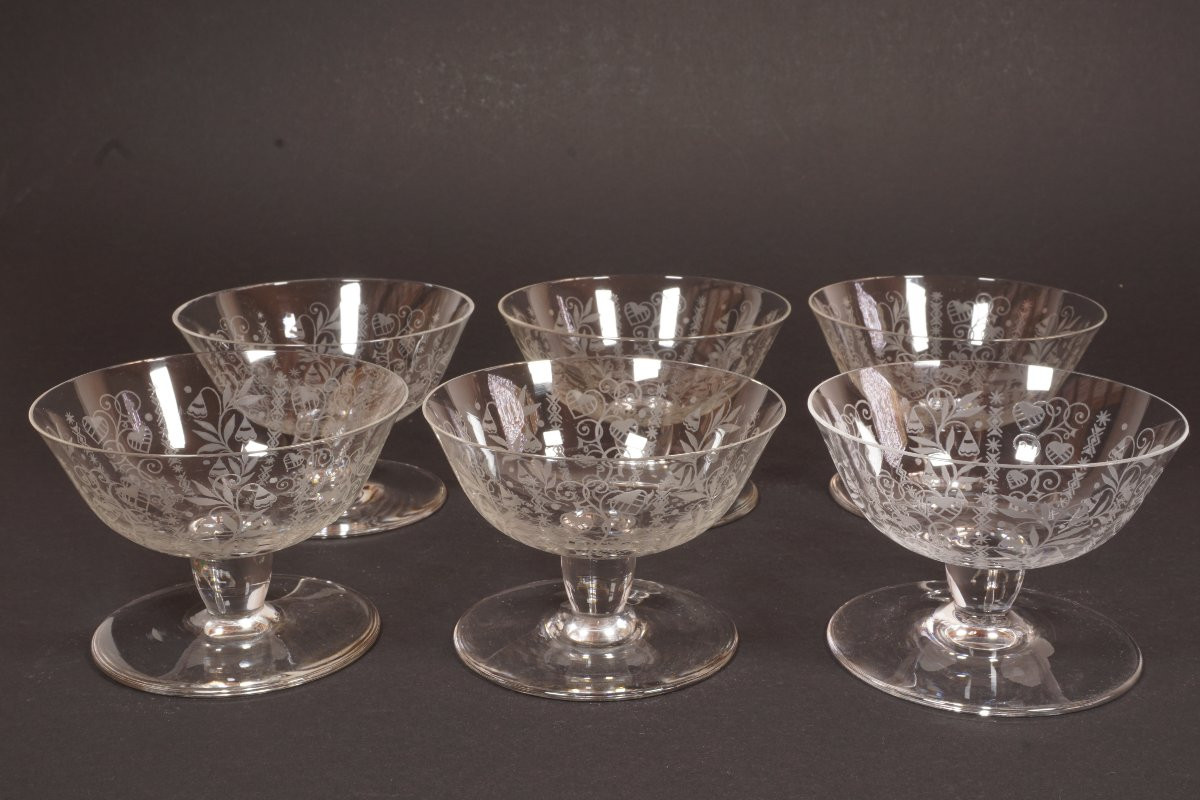 6 Baccarat Argentina Crystal Bowls-photo-4