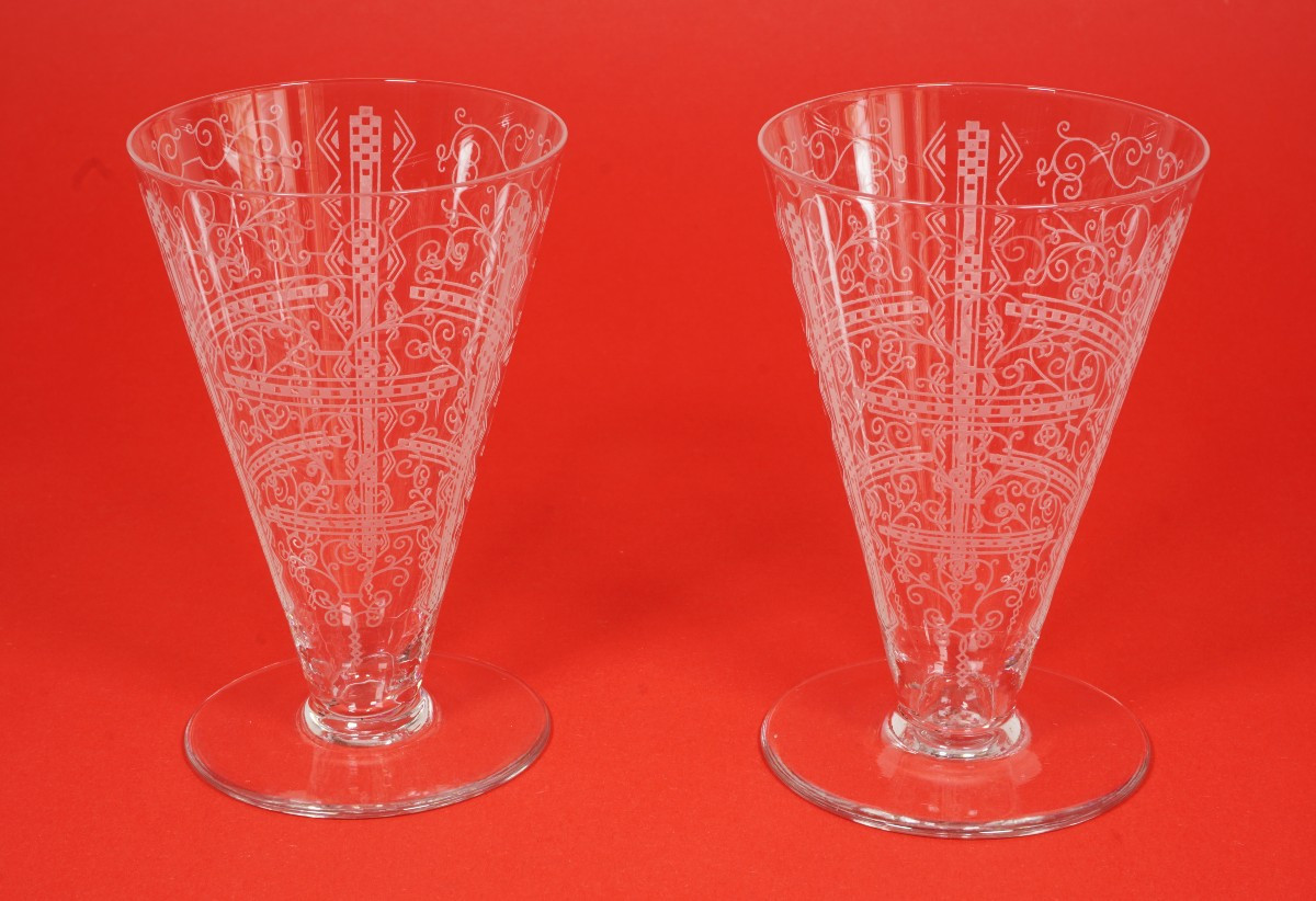 2 verres à vin rouge cristal Baccarat Lido (8 autres verres disponibles)
