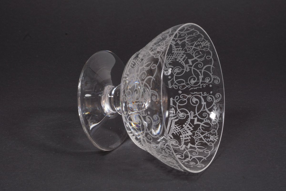 5 coupes à champagne cristal Baccarat-photo-2