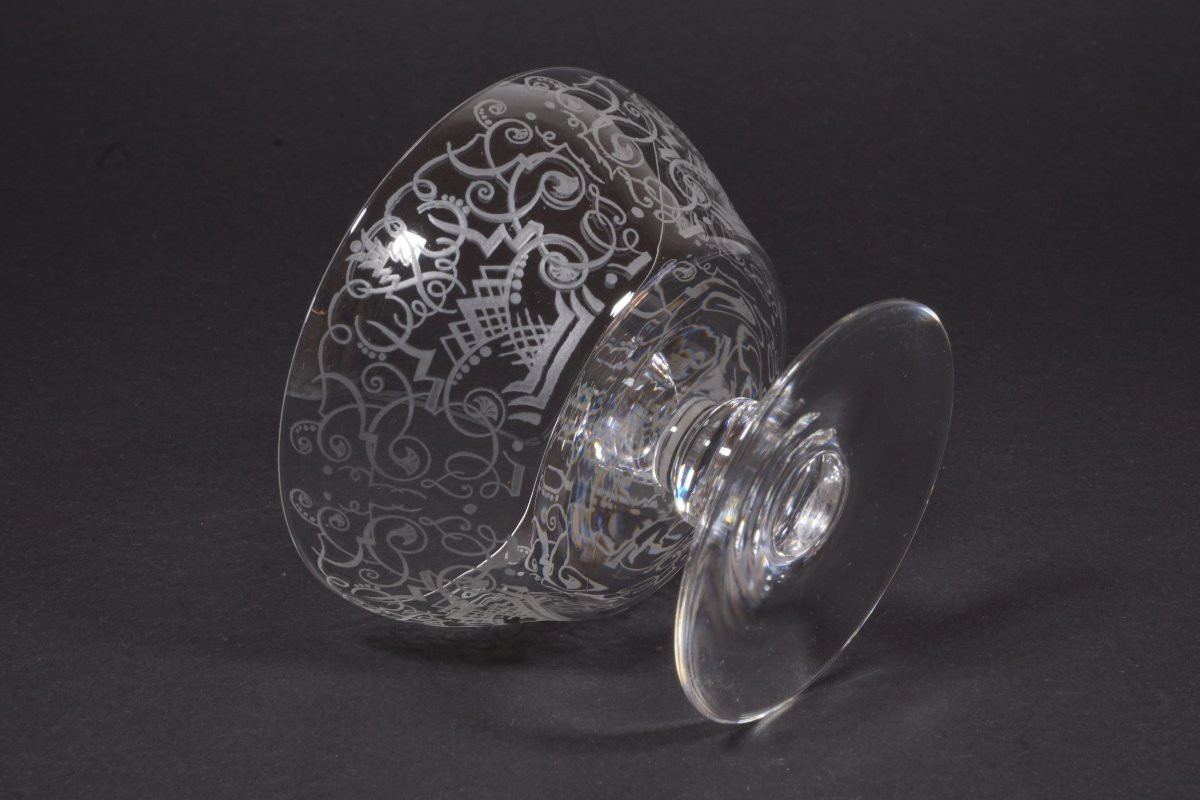 5 coupes à champagne cristal Baccarat-photo-4
