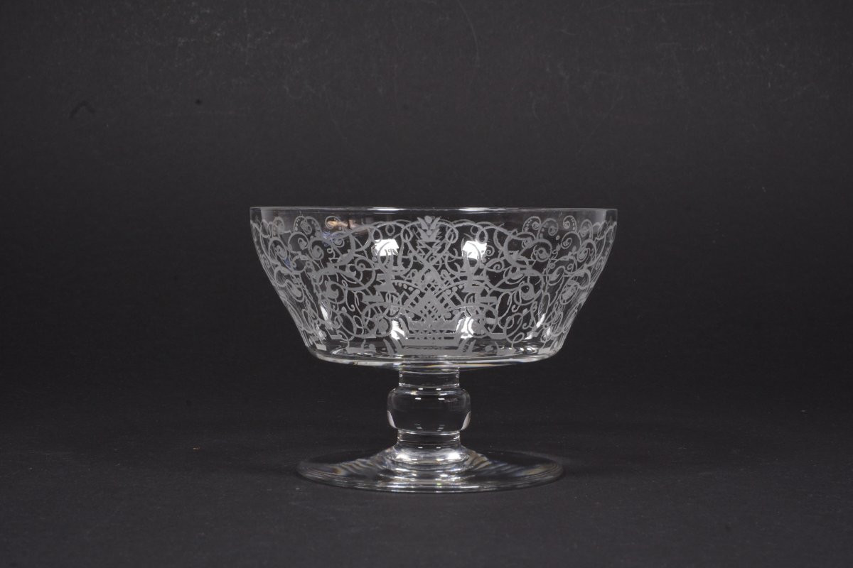 5 coupes à champagne cristal Baccarat-photo-2