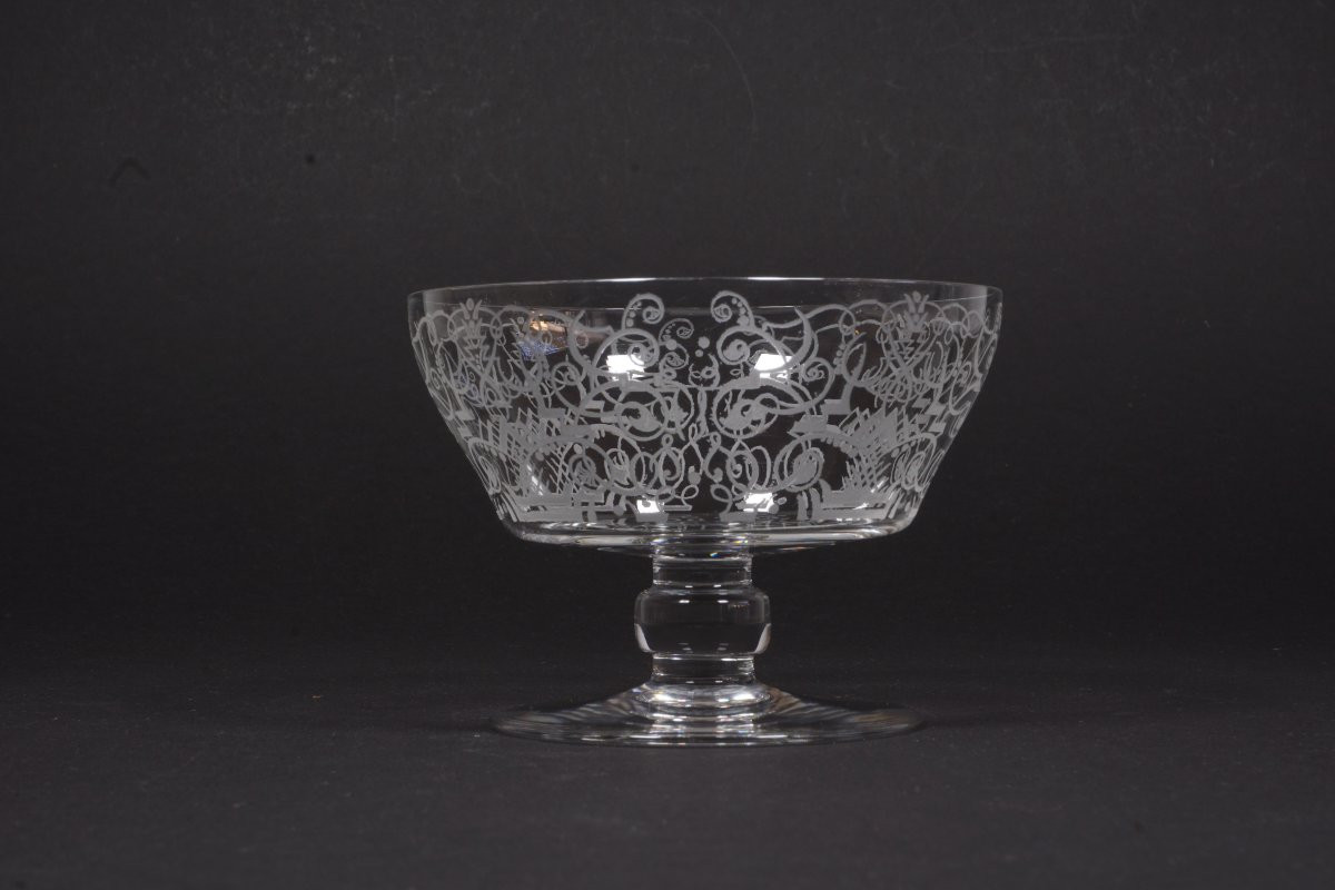 5 coupes à champagne cristal Baccarat-photo-4