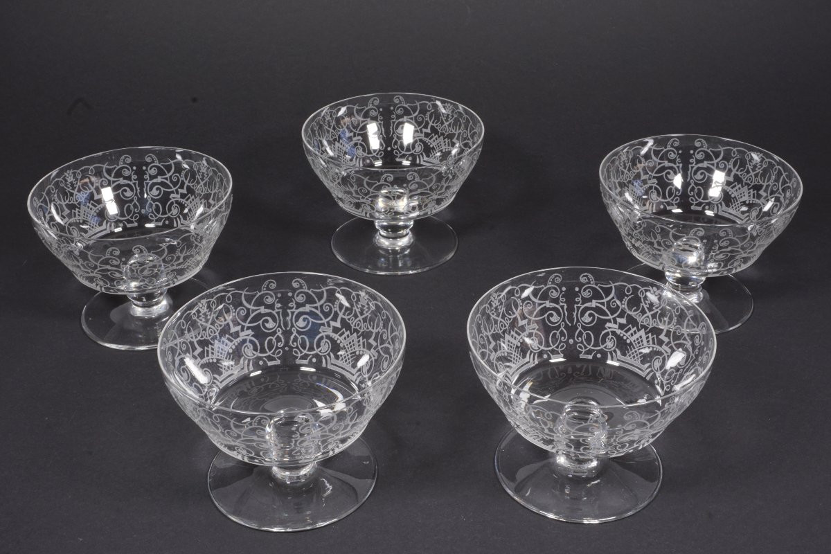 5 coupes à champagne cristal Baccarat-photo-5