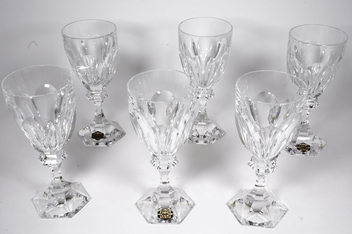 6 verres à eau en cristal Saint Louis Chambord-photo-2
