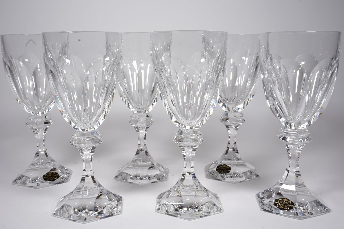 6 verres à eau en cristal Saint Louis Chambord-photo-3