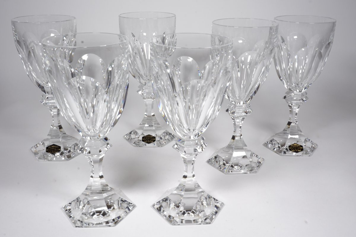 6 verres à eau en cristal Saint Louis Chambord-photo-4