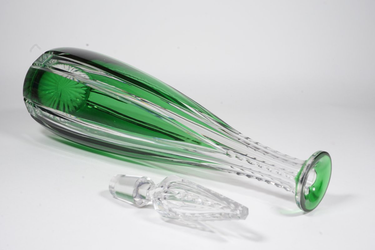 Large Saint Louis Crystal Carafe In Color-photo-3