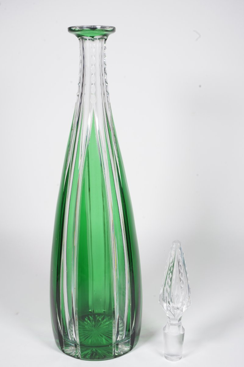 Large Saint Louis Crystal Carafe In Color-photo-4