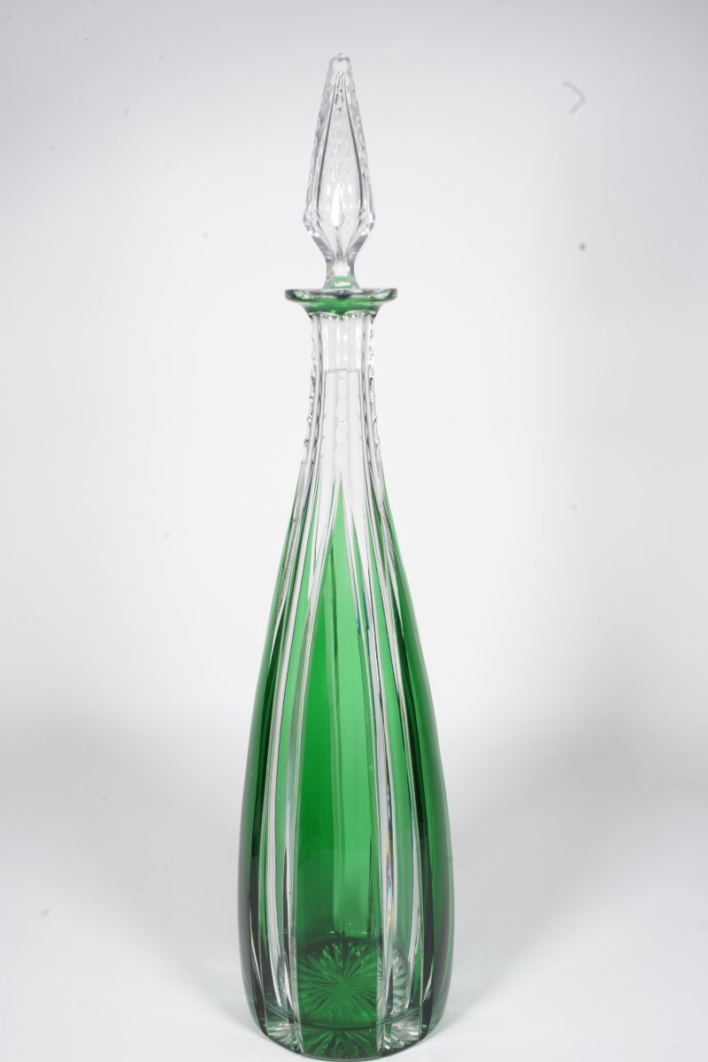 Large Saint Louis Crystal Carafe In Color-photo-1