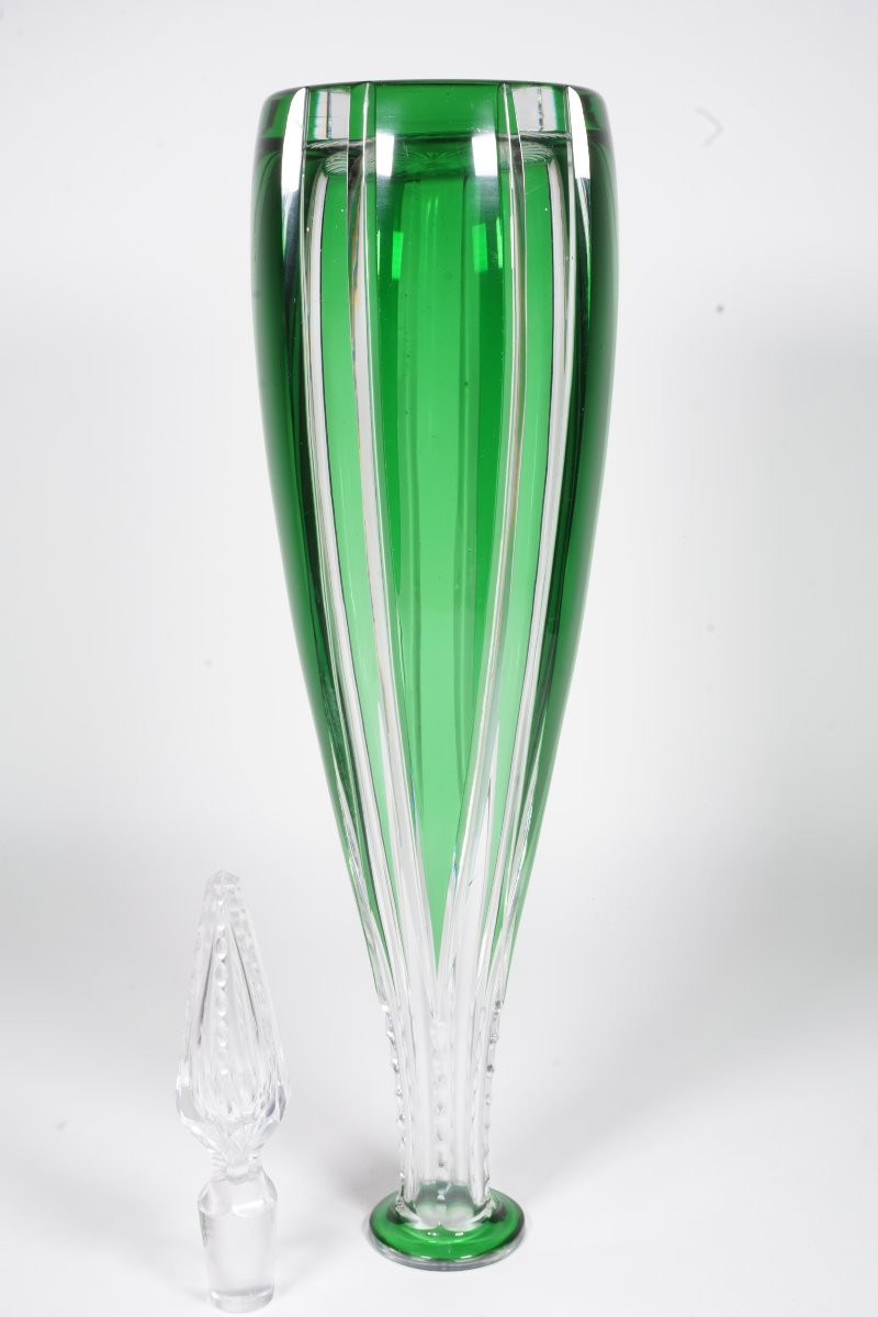 Large Saint Louis Crystal Carafe In Color-photo-2