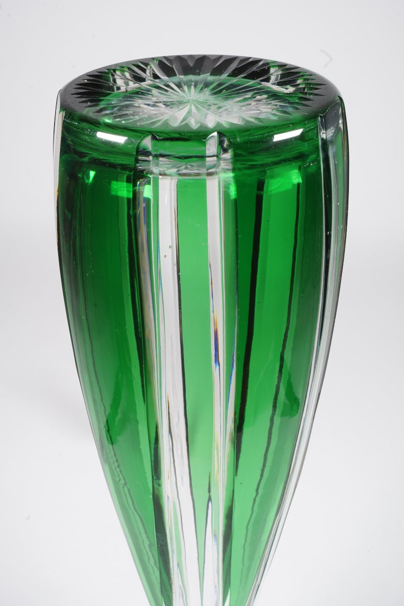 Large Saint Louis Crystal Carafe In Color-photo-3