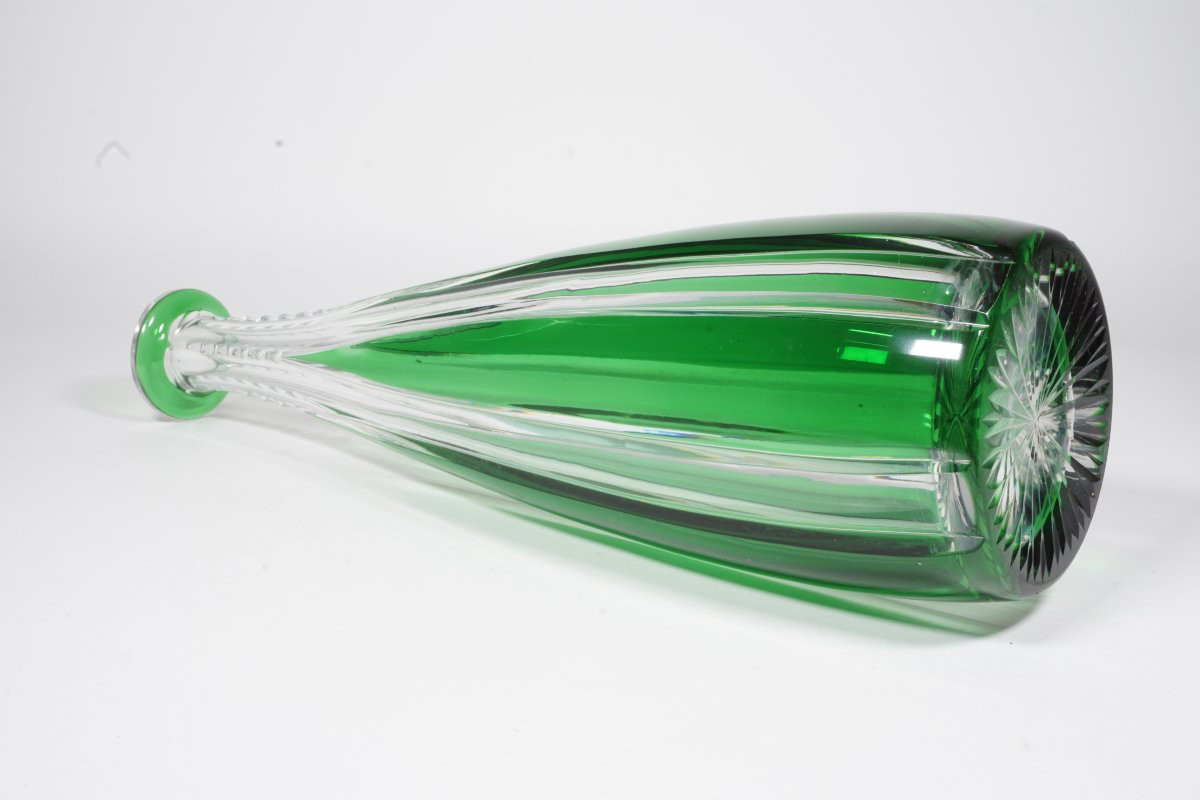 Large Saint Louis Crystal Carafe In Color-photo-7